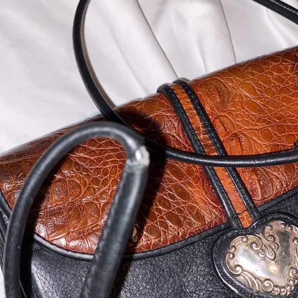 Brighton One World Black/Brown CROSSBODY Leather - Picture 14 of 16